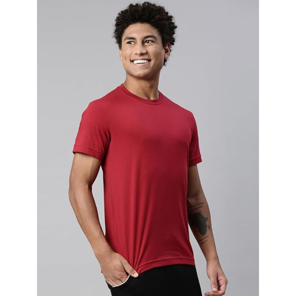 Men Regular Fit Red T-Shirt