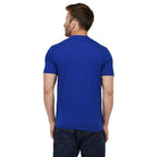 Men Plain Cotton Royal Blue T-Shirt