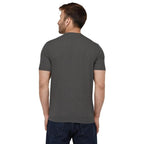 Men Plain Cotton Dark Grey T-Shirt