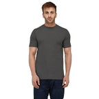 Men Plain Cotton Dark Grey T-Shirt