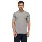 Men Plain Cotton Grey T-Shirt
