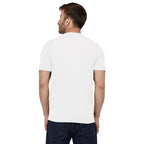 Men Plain Cotton White T-Shirt