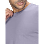 Men Regular Fit Grey Lilac T-Shirt