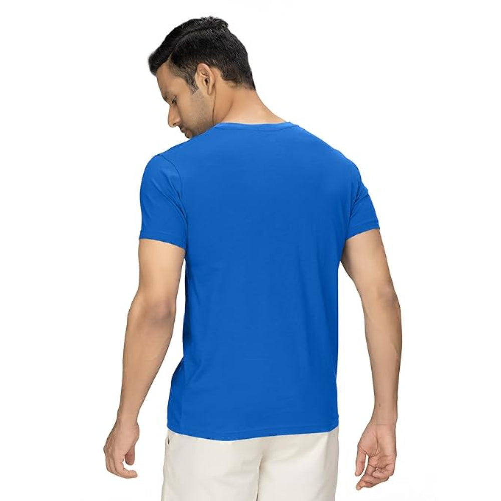 Men Regular Fit Royal Blue T-Shirt