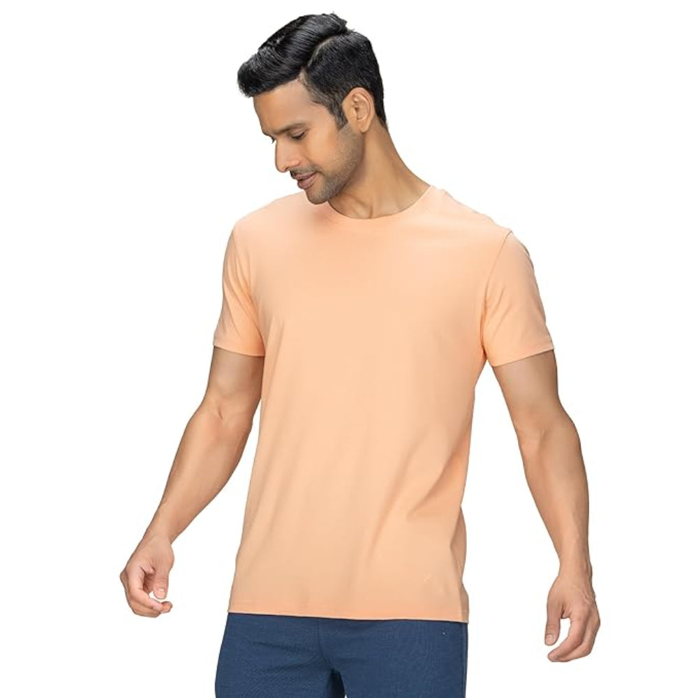 Men Regular Fit Light Orange T-Shirt