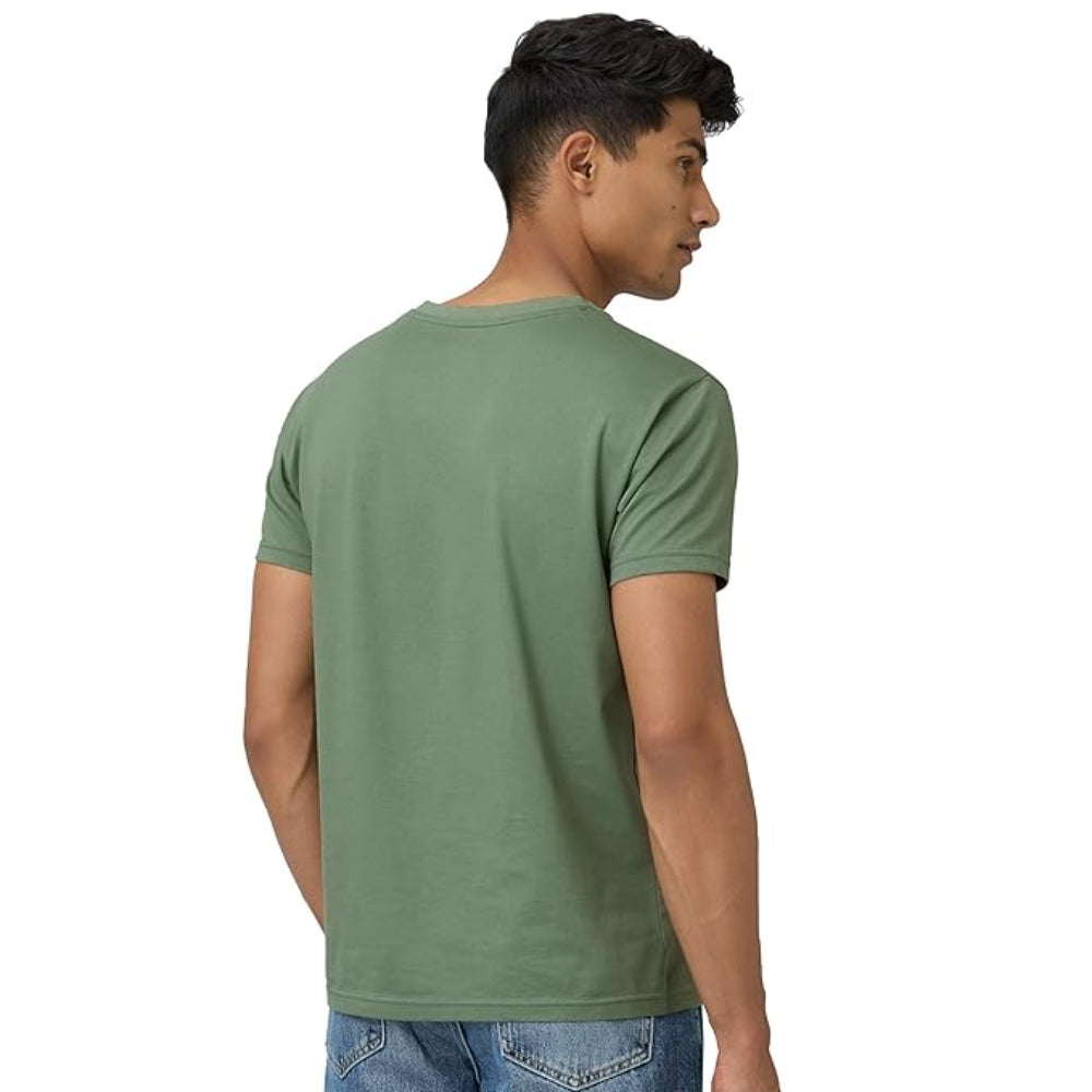 Men Regular Fit Saga Green T-Shirt