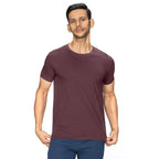 Men Regular Fit Wine T-Shirt