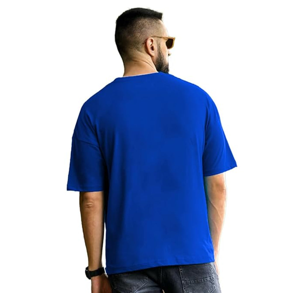 Men Oversized Blue T-Shirt