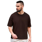 Men Oversized Brown T-Shirt