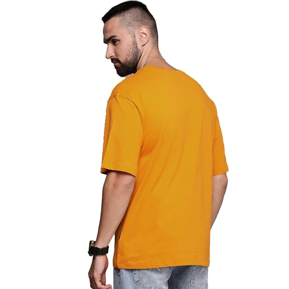 Men Oversized Mustard T-Shirt