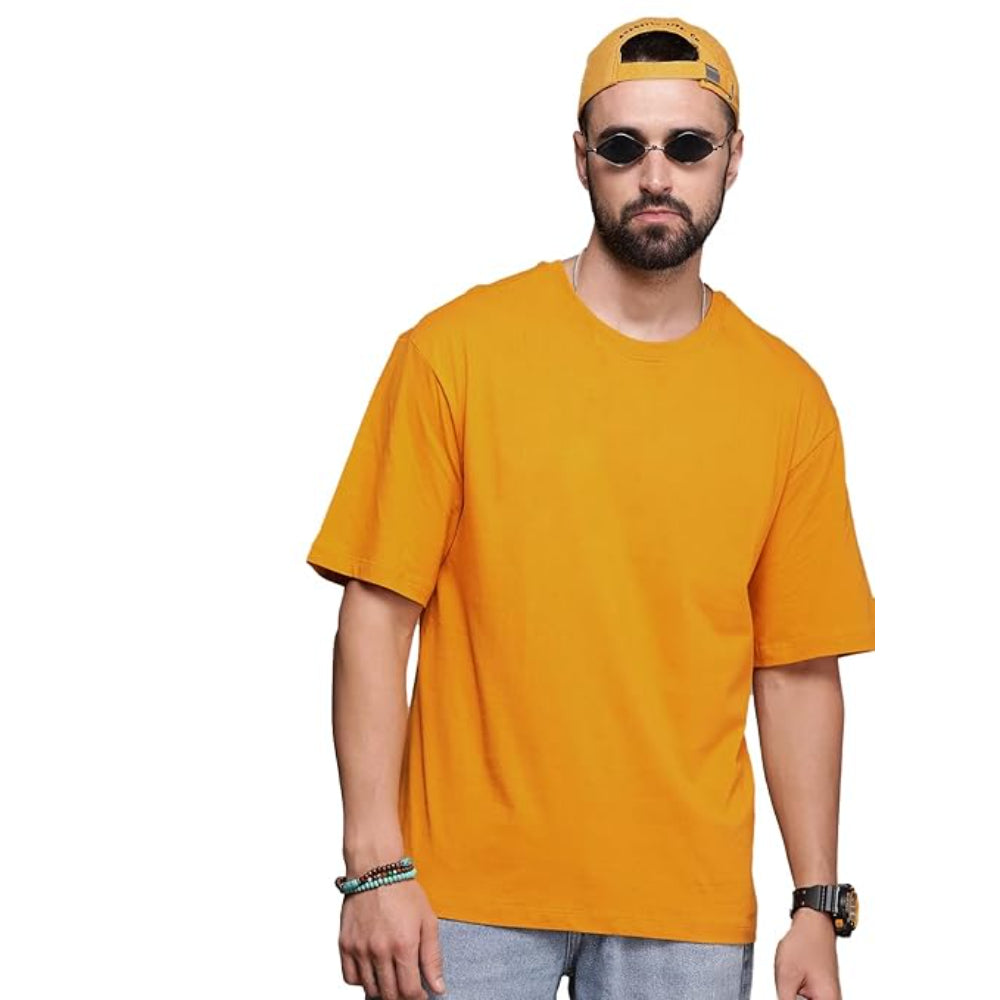 Men Oversized Mustard T-Shirt
