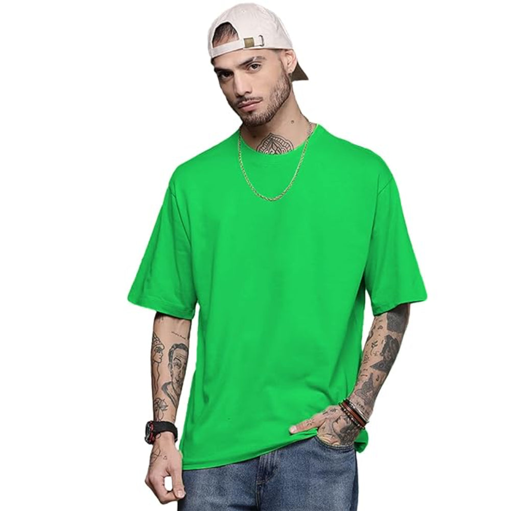 Men Oversized Neon Green T-Shirt