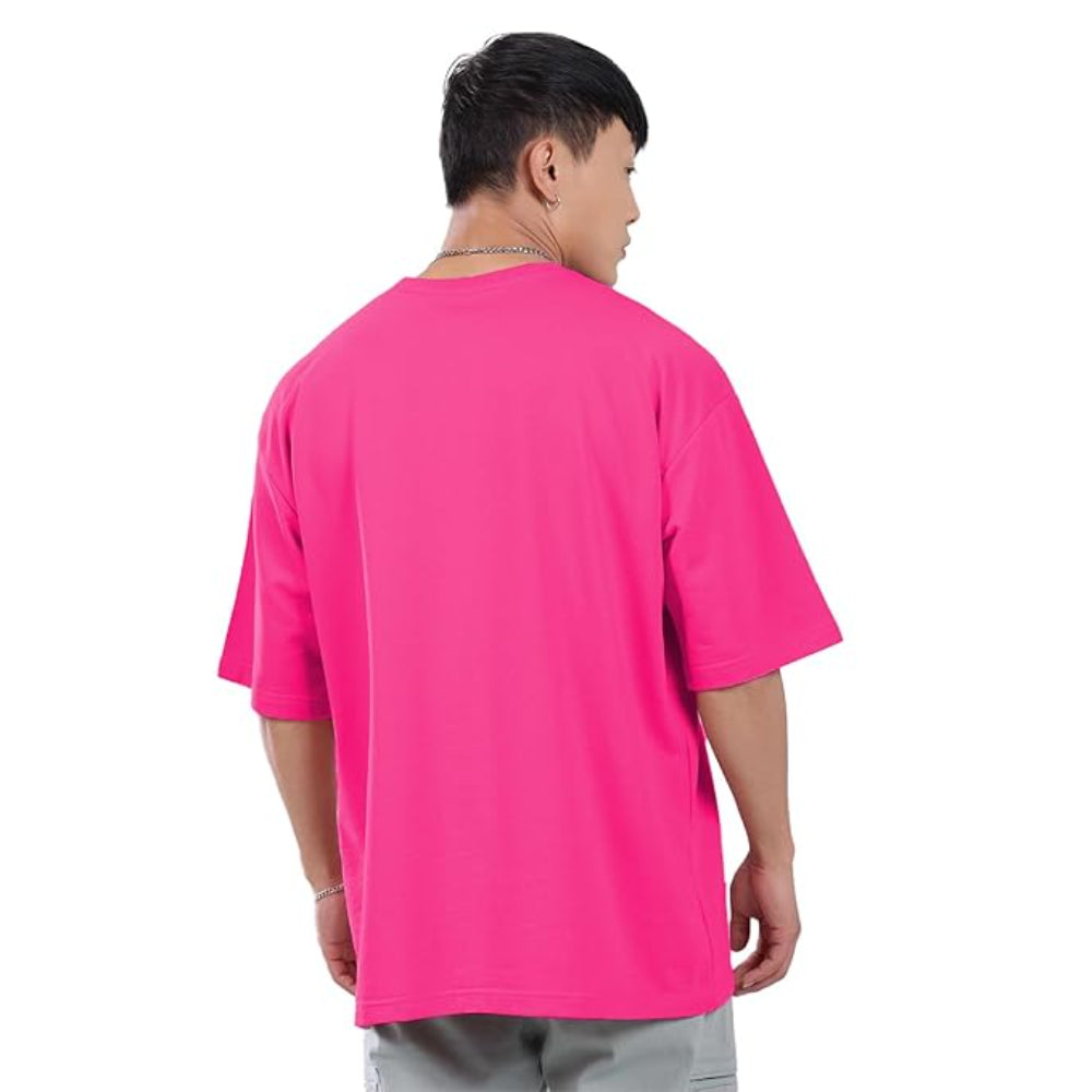 Men Oversized Pink T-Shirt