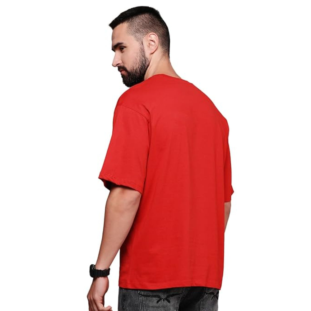 Men Oversized Red T-Shirt