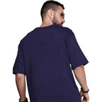 Men Oversized Navy Blue T-Shirt