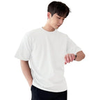 Men Round Neck White T-Shirt