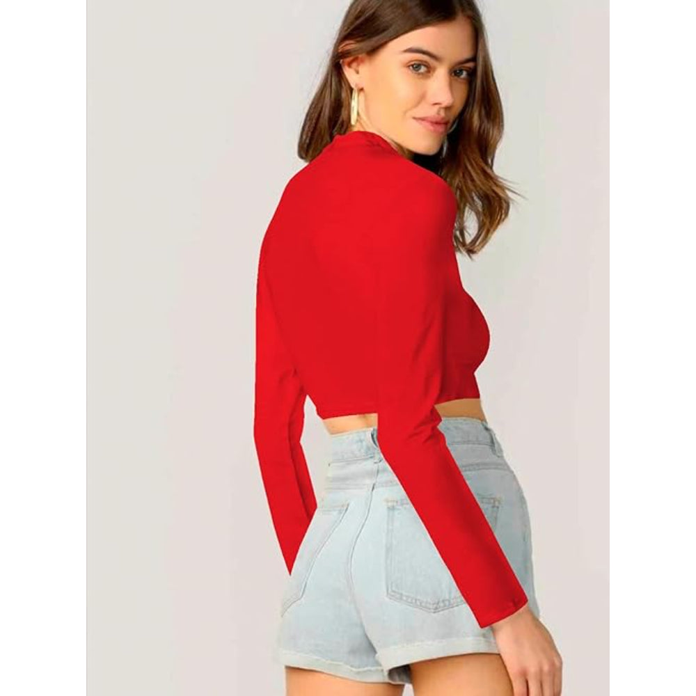 Women's Stylish Red Crop Top