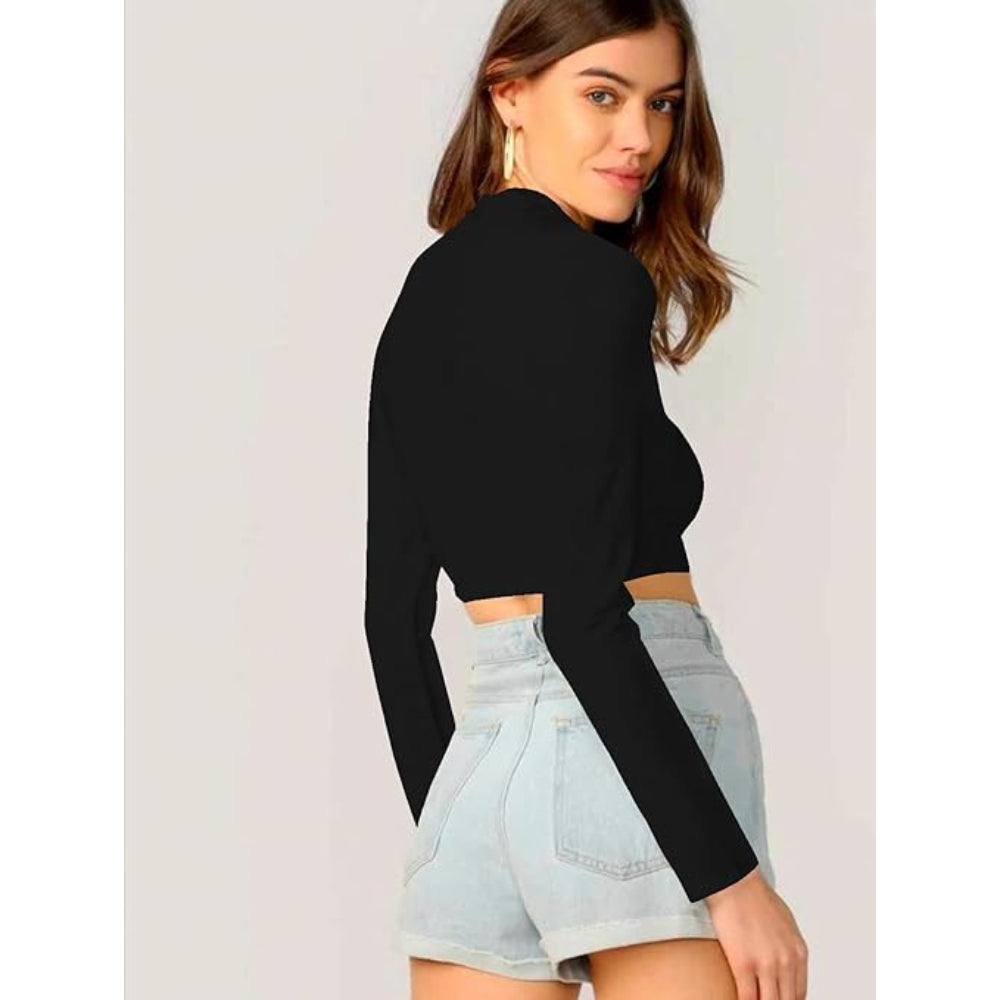 Women's Stylish Black Crop Top