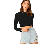 Women's Stylish Black Crop Top