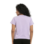 Women Stylish Plain Lavender Crop Top