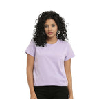 Women Stylish Plain Lavender Crop Top