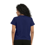 Women Stylish Plain Navy Blue Crop Top