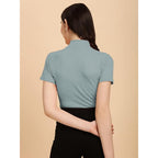 Women's Casual Solid Grey Top
