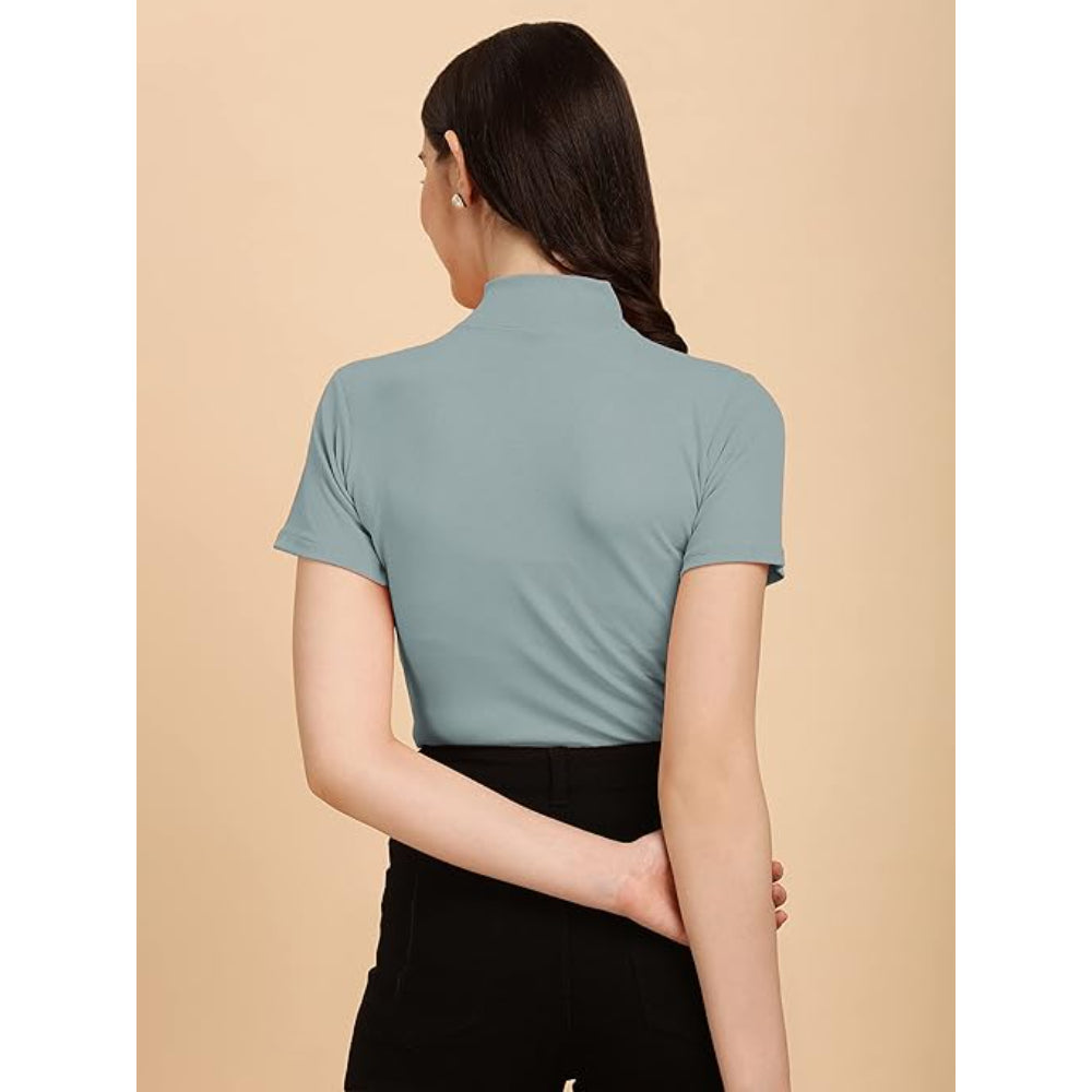 Women's Casual Solid Grey Top