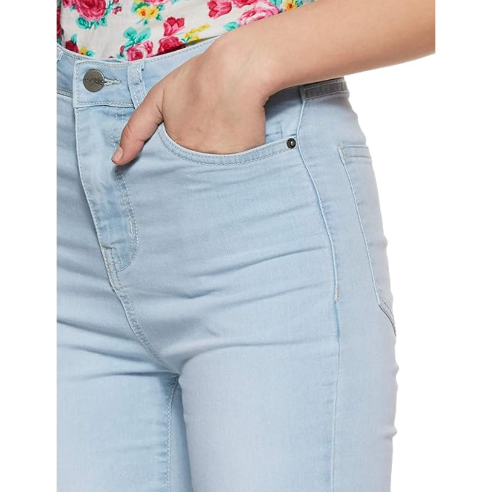 Women Stretchable Denim Light Blue Jeans