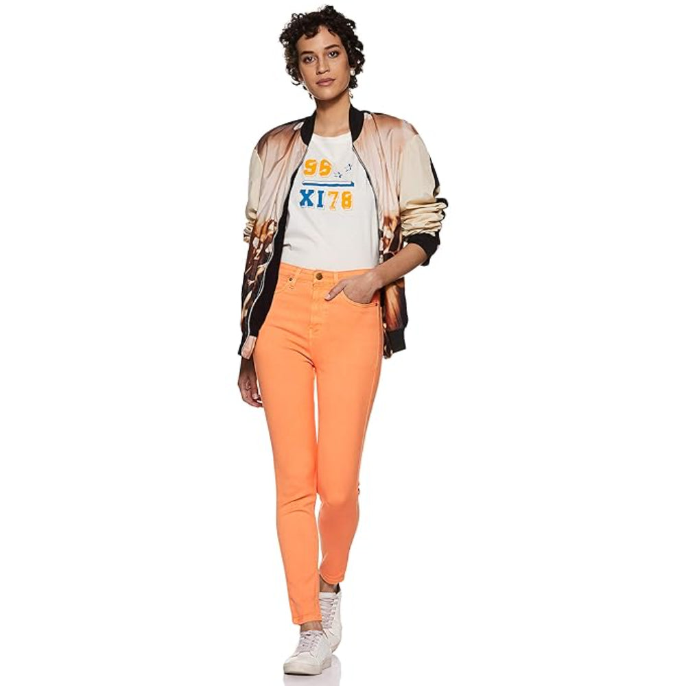 Women Stretchable Denim Peach Jeans