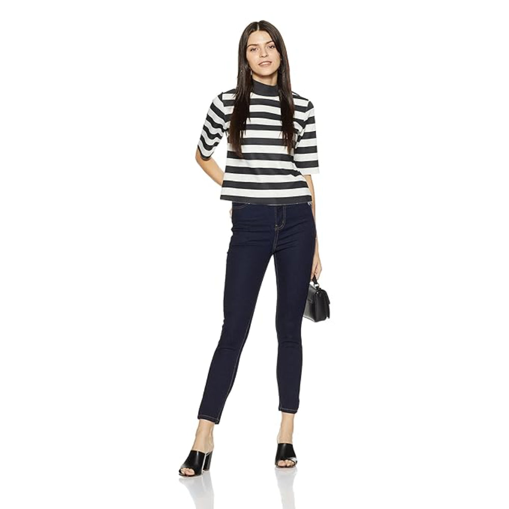 Women Stretchable Denim Navy Blue Jeans