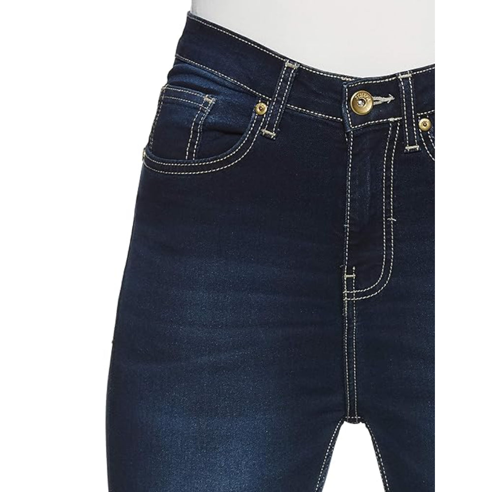 Women Ankle Length Iris Navy Jeans