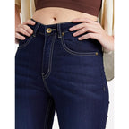 Women Ankle Length Med Blue Jeans