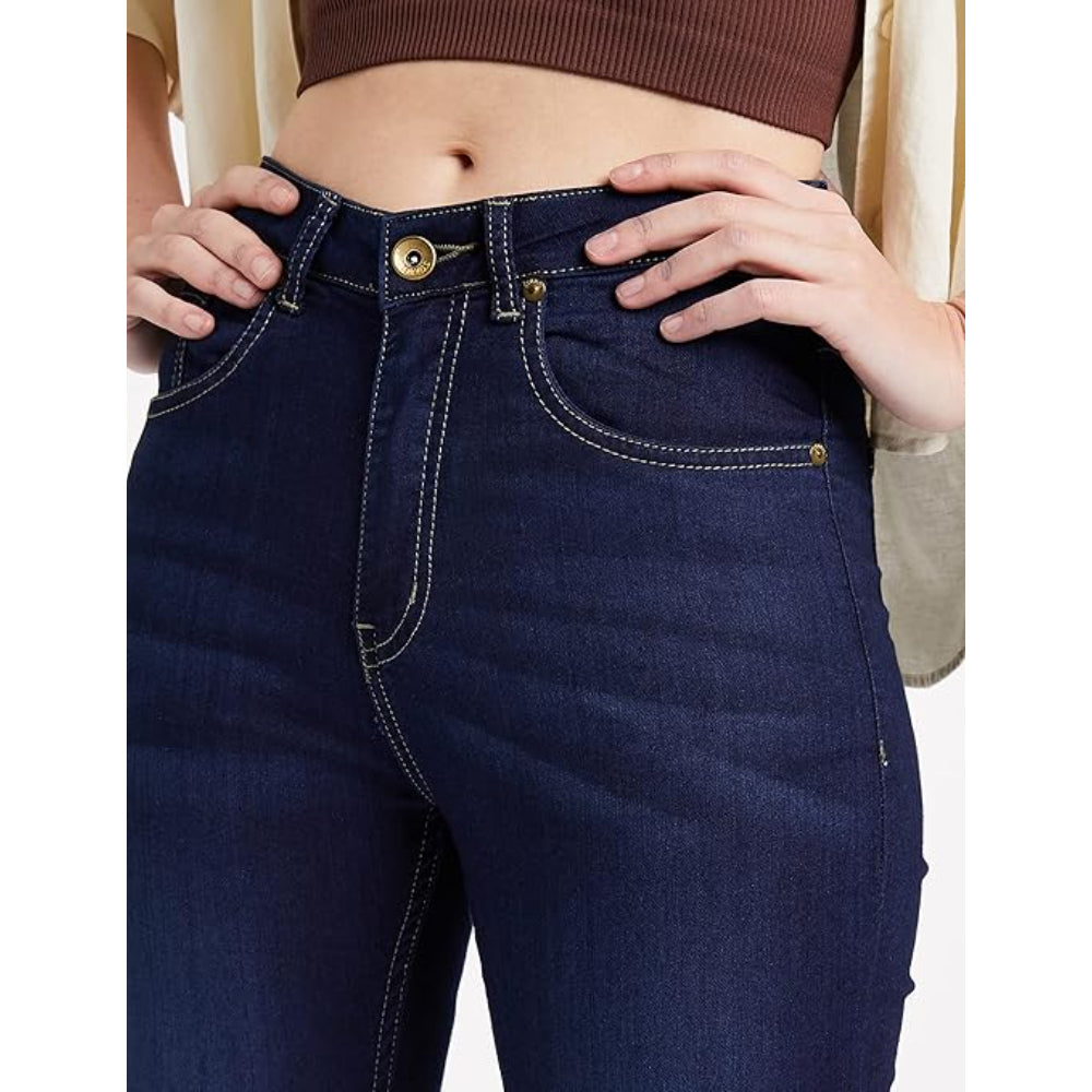 Women Ankle Length Med Blue Jeans