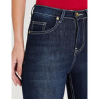 Women Ankle Length Washed Navy Jeans