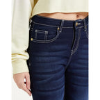 Women Ankle Length Raw navy Jeans