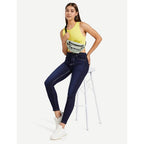 Women Ankle Length Dark Navy Jeans