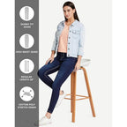 Women Ankle Length Dark Blue Jeans