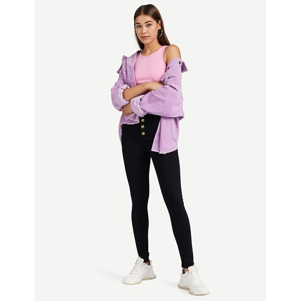 Women Skinny Regular Black Jeans