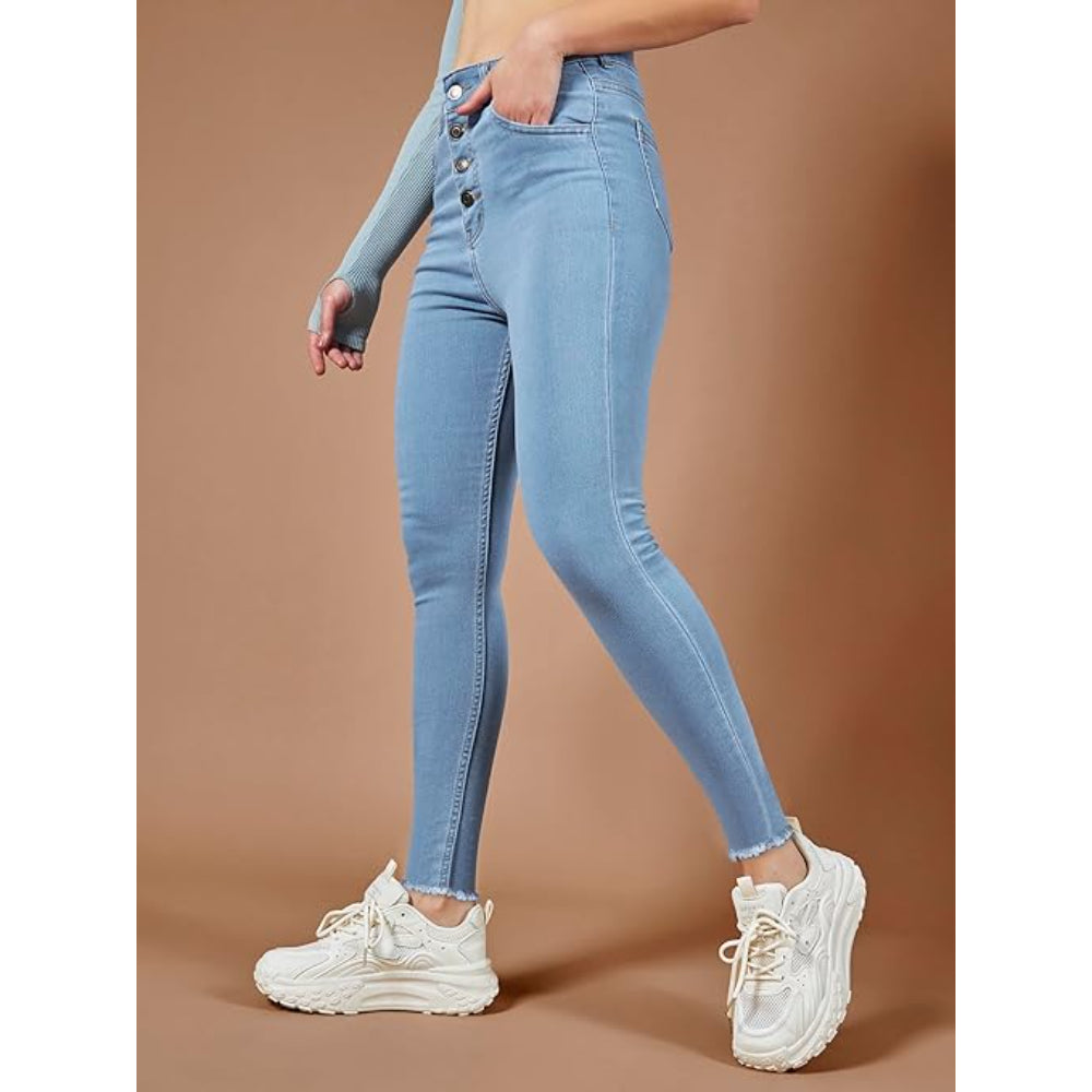 Women Skinny Regular Blue Jeans