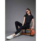 Women Skinny Regular Graphite Black Jeans