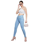 Women Skinny Regular Ice Blue Jeans