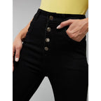 Women Skinny Regular Ink Black Jeans