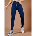 Women Skinny Regular Space Blue Jeans