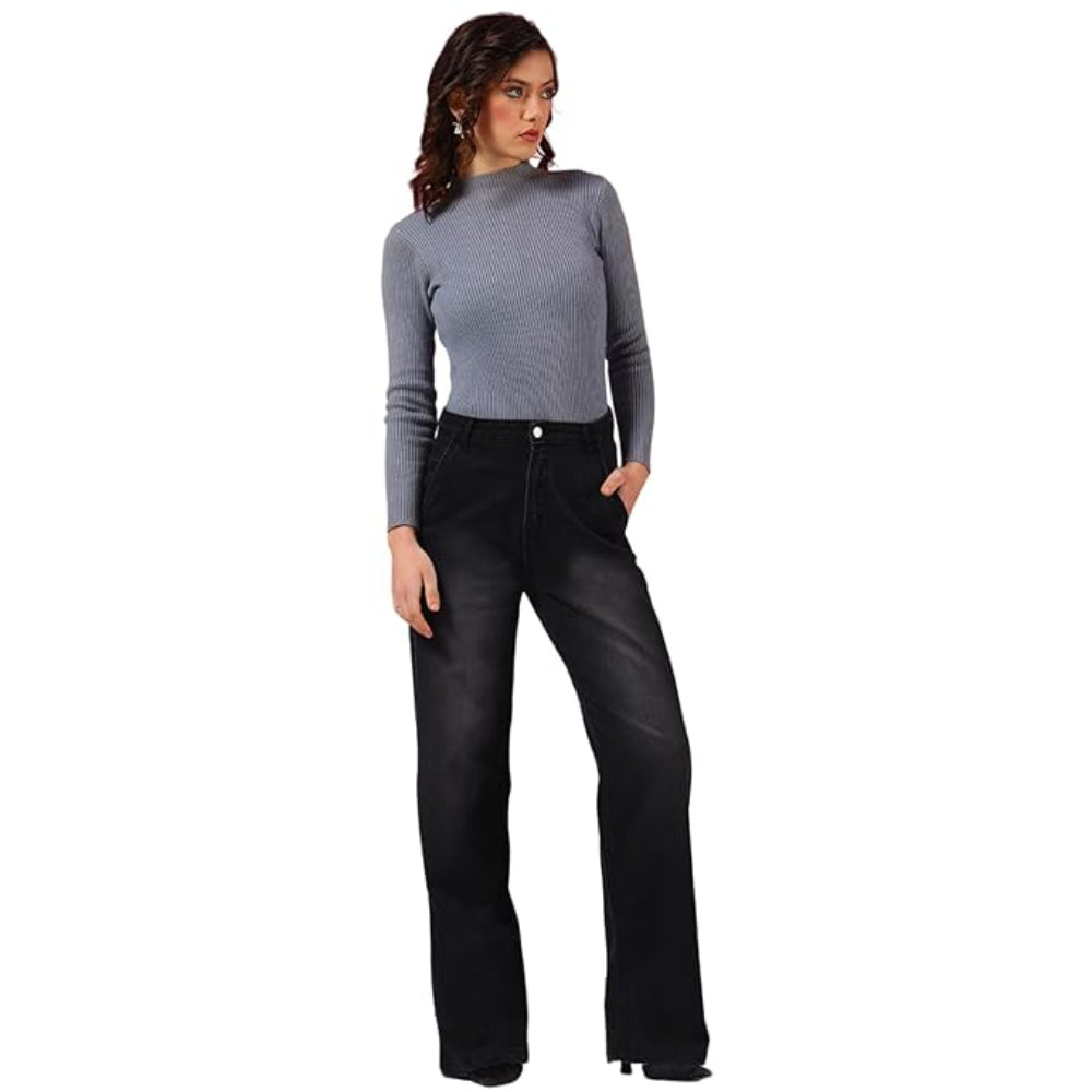 Women High Waisted Black Jeans
