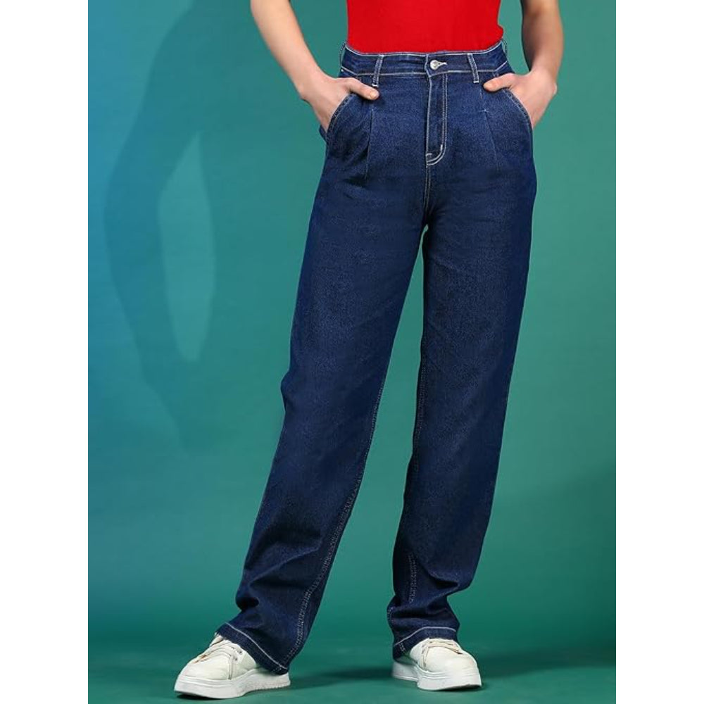 Women High Waisted Blue Jeans