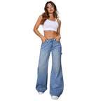 Women High Waisted Sky Blue Jeans