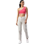 Women Stretchable Cargo Beige Joggers