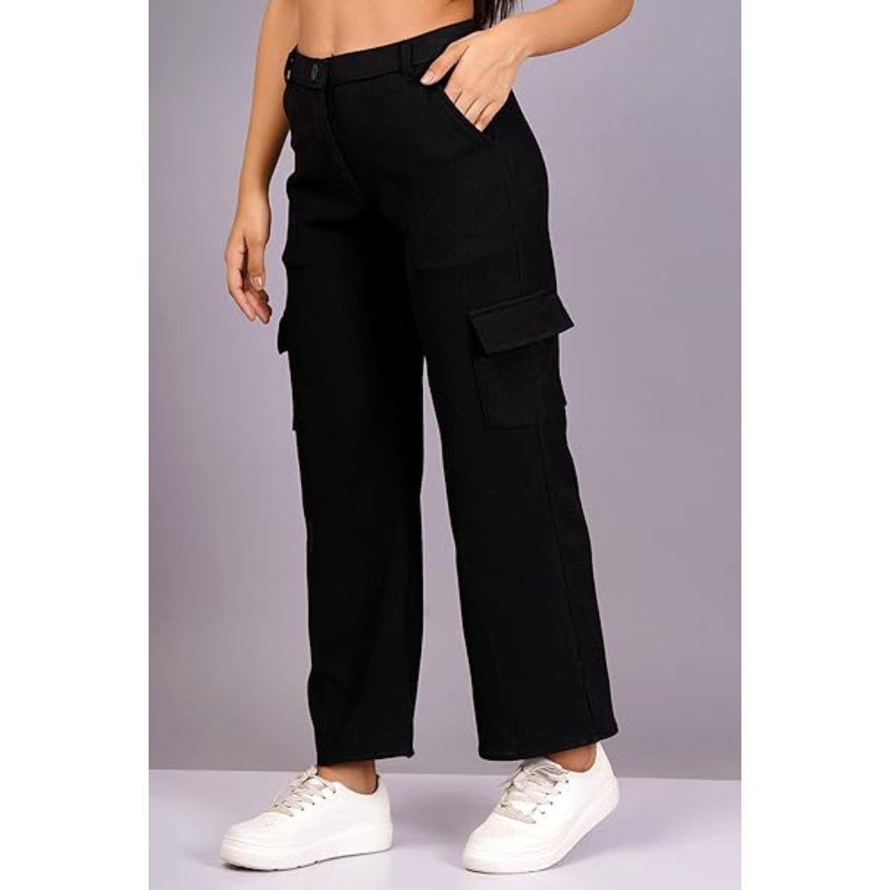Women Cargo Baggy Black Jeans