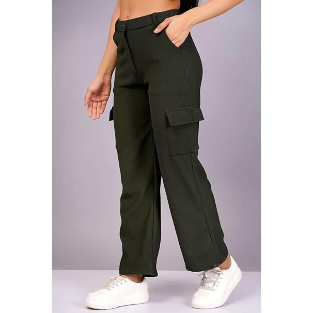 Women Cargo Baggy Green Jeans